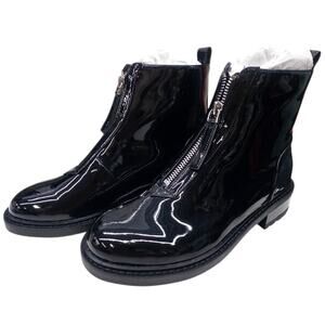 Aerosoles Anelli Zipper Front Glossy Patent Ankle Boots Women's Size 6